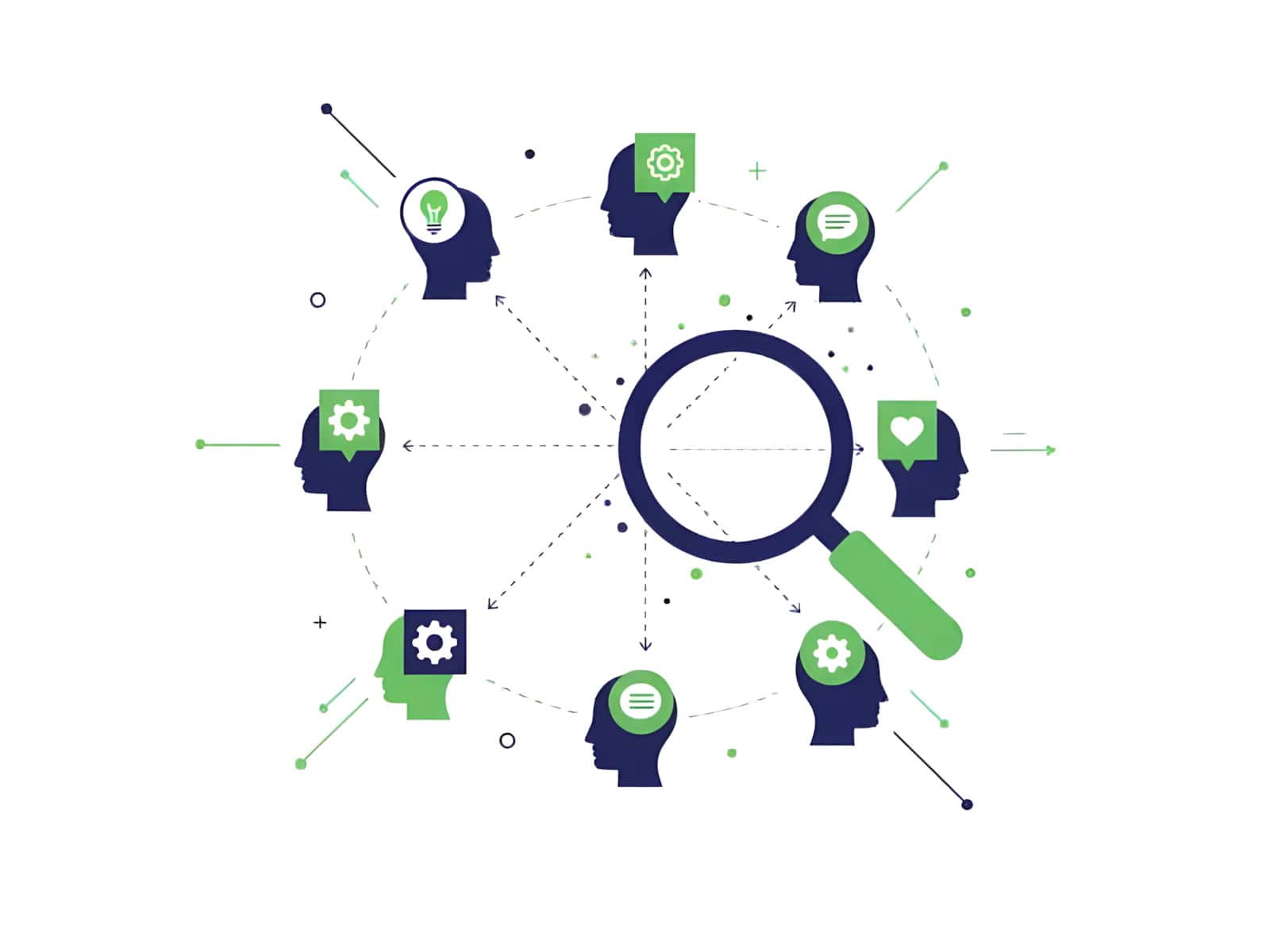 Visual graphic symbolizing the discovery and analysis of diverse MBTI-style personality types and strategic thinking patterns.