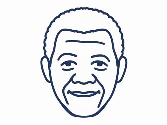 Stylized line-art portrait of a historical leader, used to illustrate INFJ negotiation style, vision, patience, and strategic influence.