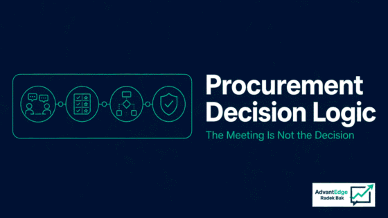 Procurement decision logic showing that the meeting is not the full decision process